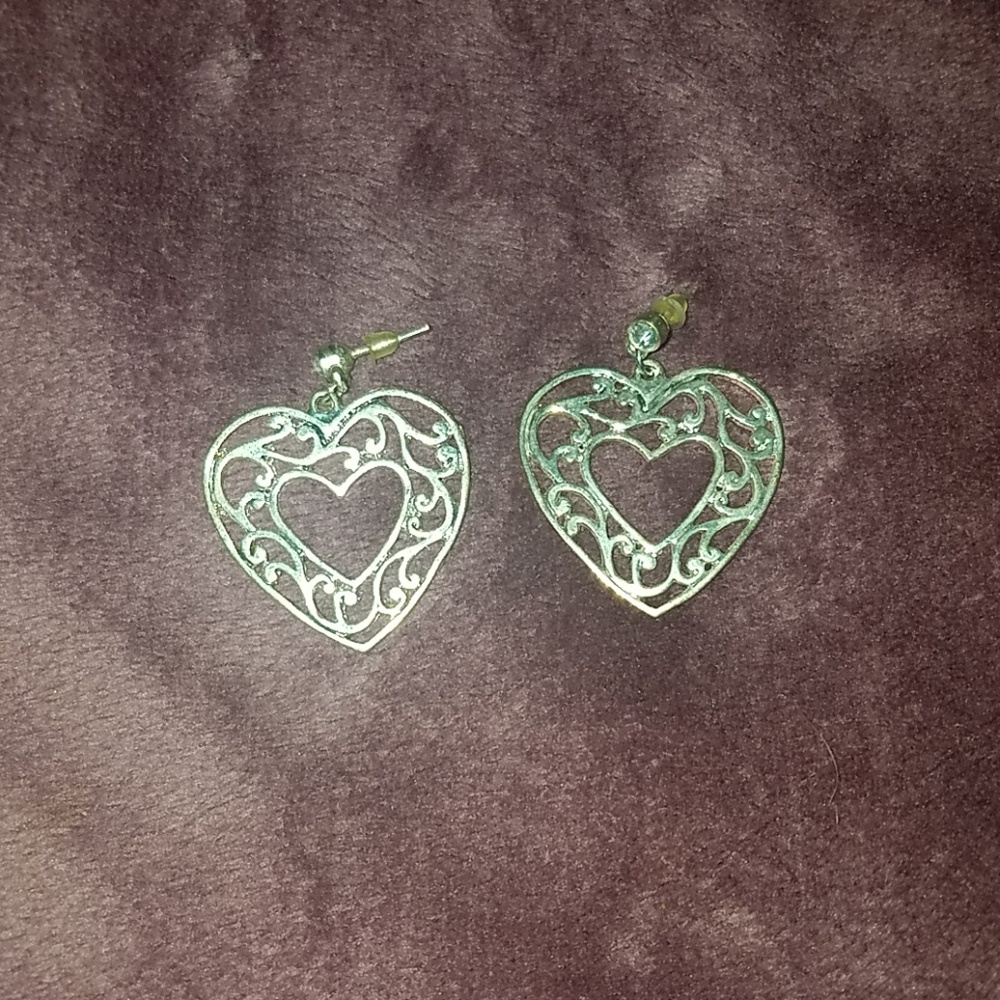 Silver Heart Earrings